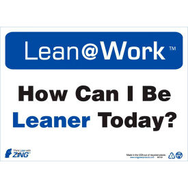 How Can I Be Leaner Today Sign, 14"W x 10"H, Black/Blue/White view 2