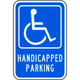 Eco Parking Sign Handicapped Parking, 18"H x 12"W, EGP, 1/16" Thick view 2