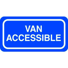 Eco Parking Sign Van Accessible, 6"H x 12"W, 1/16" Thick, White/Blue view 2