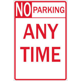 2272 Eco Parking Sign No Parking Any Time, 18"H x 12"W, 1/16" Thick view 2