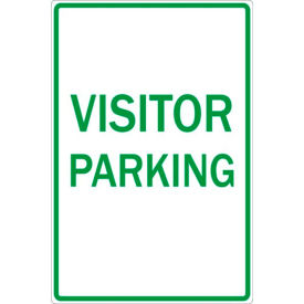 Eco Parking Sign Visitor Parking, 18"H x 12"W, 1/16" Thick view 2