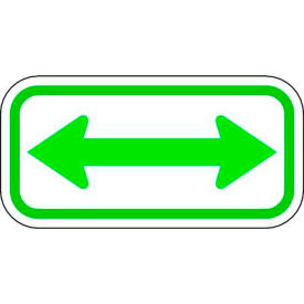 Eco Parking Sign, Left and Right Arrow, 6"H x 12"W, 1/16" Thick view 2