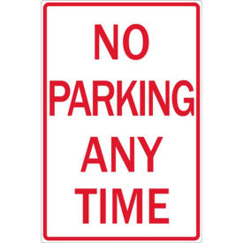 Eco Parking Sign, No Parking Any Time, 18"H x 12"W, HIP, 1/16" Thick view 2