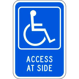 Eco Parking Sign, Handicap, Access at Side, 18"H x 12"W, HIP, 1/16" Thick view 2