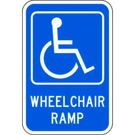 Eco Parking Sign, Wheel Chair Ramp, 18"H x 12"W, HIP, 1/16" Thick view 2
