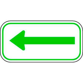 Eco Parking Sign, Arrow Pictogram, 6"H x 12"W, HIP, 1/16" Thick view 2