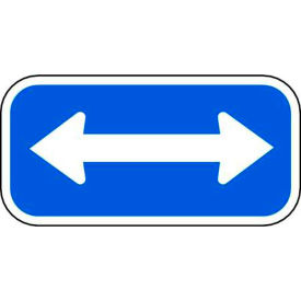 Double Arrow Eco Parking Sign, 6"H x 12"W, HIP, 1/16" Thick view 2