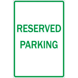 Eco Parking Sign, Reserved Parking, 18"H x 12"W, HIP, 1/16" Thick view 2
