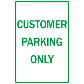 Eco Parking Sign, Customer Parking Only, 18"H x 12"W, HIP, 1/16" Thick view 2