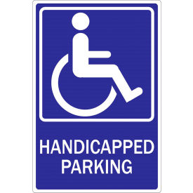Eco Parking Sign, Handicapped Parking Pictogram, 18"H x 12"W, 1/16" Thick view 2