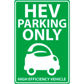 Eco Parking Sign, High Efficiency Vehicles Only, 18"H x 12"W, 1/16" Thick view 2