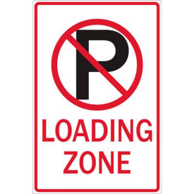 Eco Parking Sign, No Parking Symbol Loading Zone, 18"H x 12"W, 1/16" Thick view 2