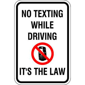 Eco Traffic Sign, No Texting While Driving, 18"H x 12"W, 1/16" Thick view 2