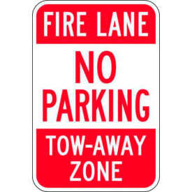 Eco Parking Sign, Fire Lane No Parking, 18"H x 12"W, 1/16" Thick view 2