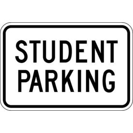 Eco Parking Sign, Student Parking, 12"H x 18"W, 1/16" Thick view 2