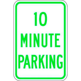 Eco Parking Sign, 10 Minute Parking, 18"H x 12"W, 1/16" Thick view 2