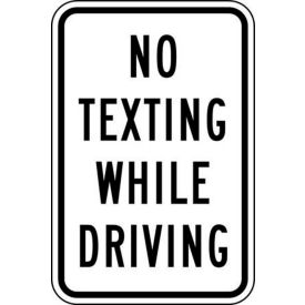 Eco Parking Sign, No Texting While Driving, 12"H x 18"W, HIP, 1/16" Thick view 2