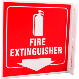 Zing Eco Safety L Sign, Fire Extinguisher, 7"W x 7"H, Recycled Plastic view 2