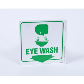 Eco Safety L Sign, Eye Wash, 7"W x 7"H, Recycled Plastic view 2