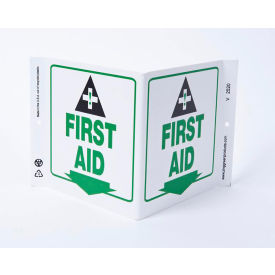 Zing Eco Safety V Sign, First Aid, 12"W x 7"H, Recycled Plastic view 2