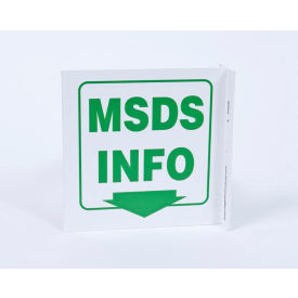 Zing Eco Safety L Sign, MSDS Info., 7"W x 7"H, Recycled Plastic view 2