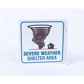 Zing Eco Safety L Sign, Severe Weather Shelter, 7"W x 7"H, Recycled Plastic view 2