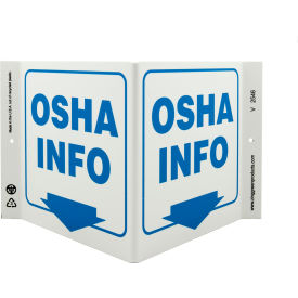 Zing Eco Safety V Sign, OSHA Info, 12"W x 7"H, Recycled Plastic view 2