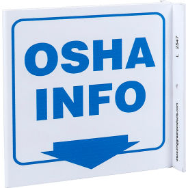 Zing Eco Safety L Sign, OSHA Info., 7"W x 7"H, Recycled Plastic view 2