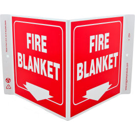 Zing Eco Safety V Sign, Fire Blanket 12"W x 7"H, Recycled Plastic view 2