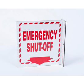 Zing Eco Safety L Sign, Emergency Shut Off, 7"W x 7"H, Recycled Plastic view 2