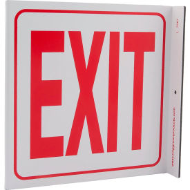 Eco Safety L Sign, Exit, 7"W x 7"H, Recycled Plastic view 2