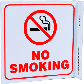 Zing Eco Safety L Sign, No Smoking, 7"W x 7"H, Recycled Plastic view 2