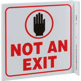 Eco Safety Sign, Not An Exit, 7"W x 7"H, Recycled Plastic view 2