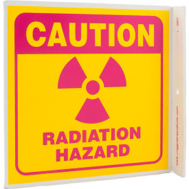 Eco Safety L Sign, Radiation Hazard, 7"W x 7"H, Recycled Plastic view 2