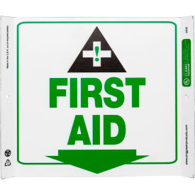 Zing Eco Safety Corner Sign, First Aid, 10"W x 10"H, Recycled Plastic view 2