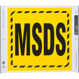 Zing Eco Safety Corner Sign, MSDS, 10"W x 10"H, Recycled Plastic view 2