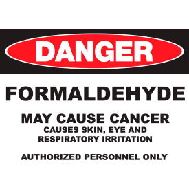 Zing Eco GHS Sign, Danger Formaldehyde, 14"W x 10"H, Recycled Plastic view 2