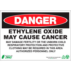 Zing Eco GHS Sign, Danger Ethylene Oxide, 14"W x 10"H, Recycled Plastic view 2