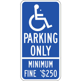 Handicapped Parking Fine, California, 12"W x 24"H, Recycled Aluminum view 2