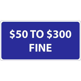 Parking Sign, Handicapped Parking Fine, Missouri, 12"W x 6"H, Blue/White view 2