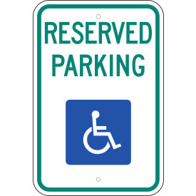Handicapped Reserved Parking Sign, Wyoming, 18"W x 24"H, Recycled Aluminum view 2