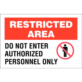 Eco Security Sign, Restricted Area Do Not Enter, 14"W x 10"H, Recycled Aluminum view 2