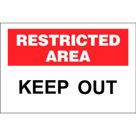 Zing Eco Security Sign, Restricted Keep Out, 14"W x 10"H, Recycled Aluminum view 2