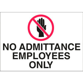 Eco Security Sign, No Admittance, 14"W x 10"H, Recycled Aluminum view 2