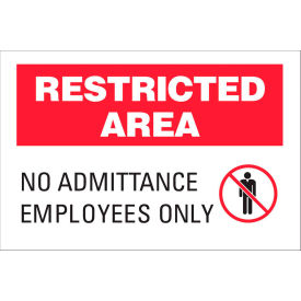 Security Sign, Restricted No Admittance, 14"W x 10"H, Recycled Aluminum view 2