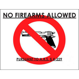 Zing Concealed Carry Sign, Arizona, 14"W x 10"H, Recycled Polystyrene Self Adhesive view 2