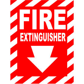 Eco Safety Sign, Fire Extinguisher with Arrow, 10"W x 14"H, Recycled Plastic view 2