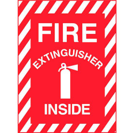 Fire Extinguisher Inside with Picto, 10"W x 14"H, Recycled Plastic view 2