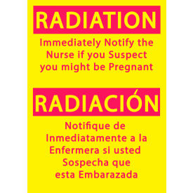 Zing Eco Safety Sign, Radiation Notify Nurse, 10"W x 14"H, Recycled Plastic view 2