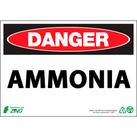 Zing Eco Safety Sign, DANGER, Ammonia, 14"W x 10"H, Recycled Plastic view 2